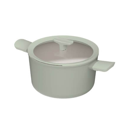 หม้ออะลูมิเนี่ยมเคลือบเซรามิค BergHOFF Non-stick 24x14ซม. Balance Sage 3950453_0